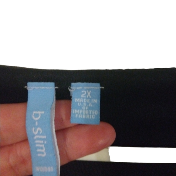 Timeless Blk. Shapewear Dress b-slim Pullover Crossover Drape Bodice Cocktail 2X - Picture 3 of 9